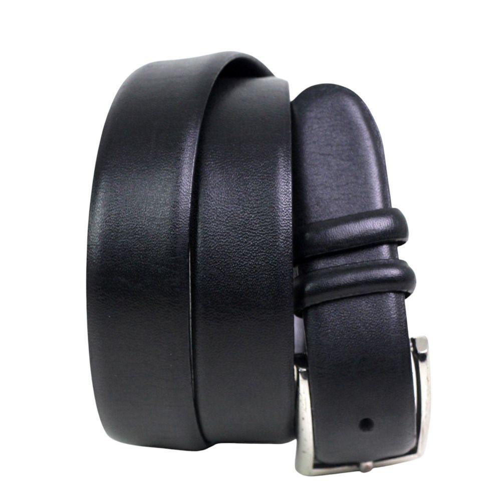 Lauren Ralph Lauren BLACK REAL LEATHER 1 1/8"Wd DRESS MEN'S BELT Size 36/90 (66T